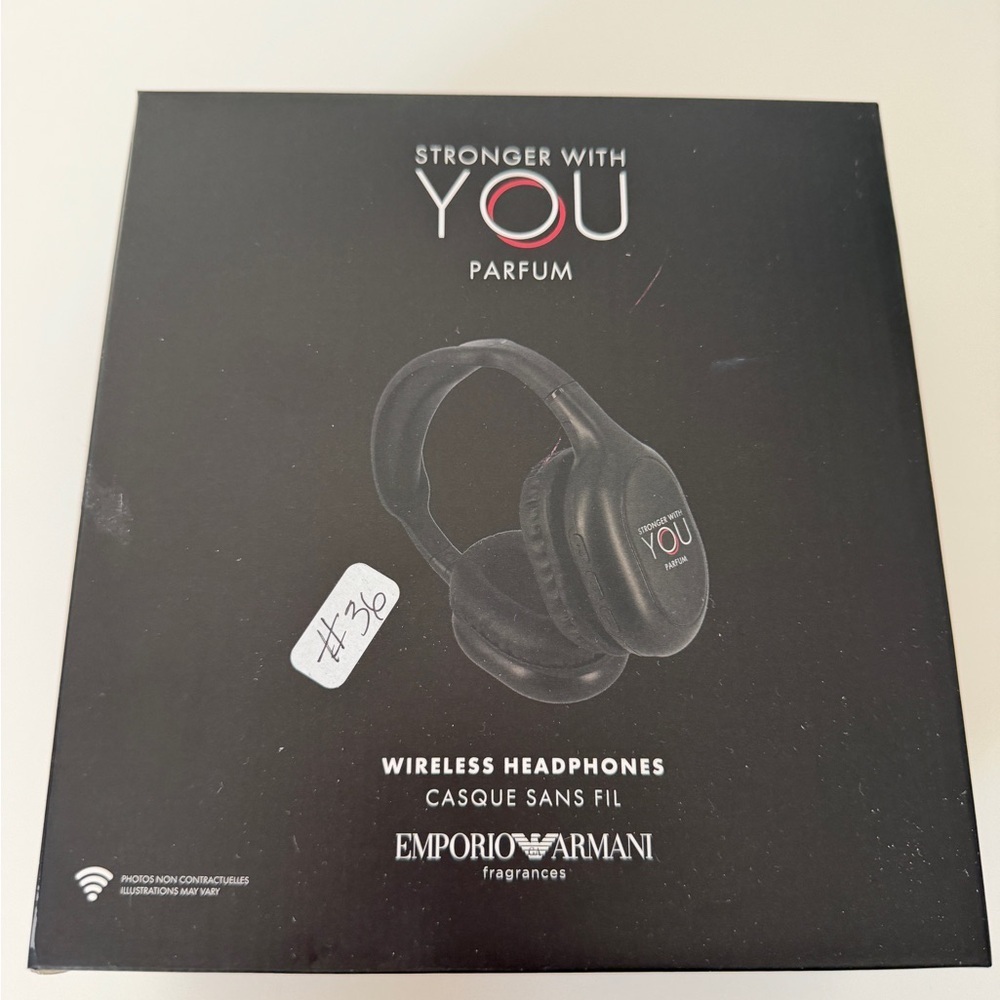 Emporio Armani Black Wireless Headphones - Picture 2 of 5